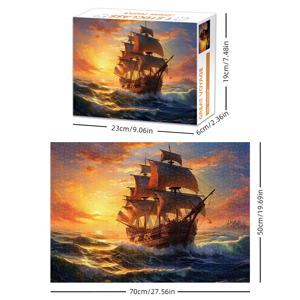 1000 Piece Jigsaw Puzzles - Great Sailing