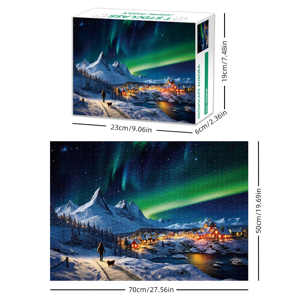 1000 Piece Challenging Jigsaw Puzzles - Village Snowscape