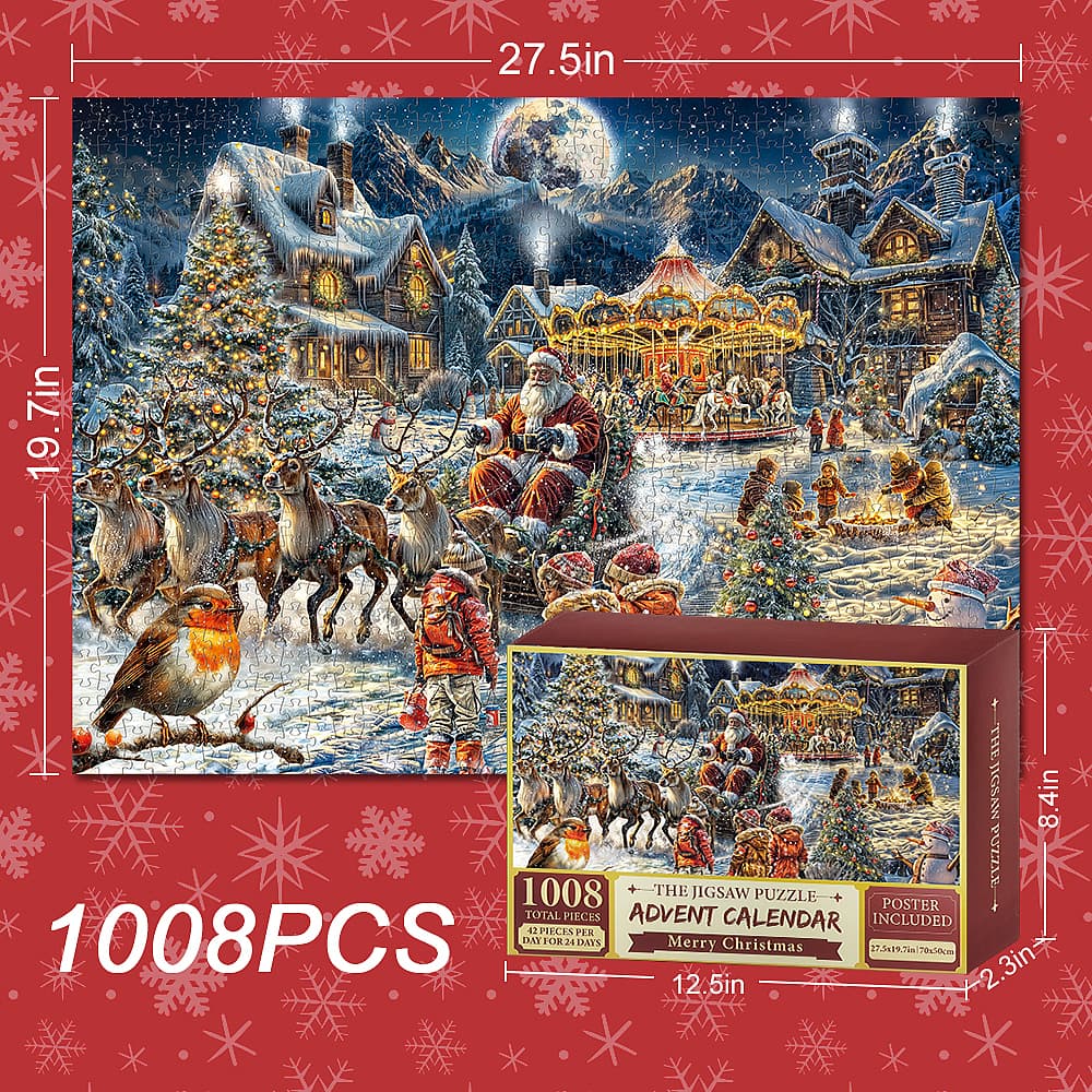 Calendario Dell'Avvento 2024, Puzzle Di Natale, 1008 Pezzi, 24 Scatole Conto Alla Rovescia Fino A Natale Regali Per Bambini Ragazzi Ragazze 50 X 70 Cm 1008 Pezzi Calendario Dell'Avvento 2024, Puzzle Di Natale, 1008 Pezzi, 24 Scatole Conto Alla Rovescia Fino A Natale Regali Per Bambini Ragazzi Ragazze 50 X 70 Cm 1008 Pezzi
